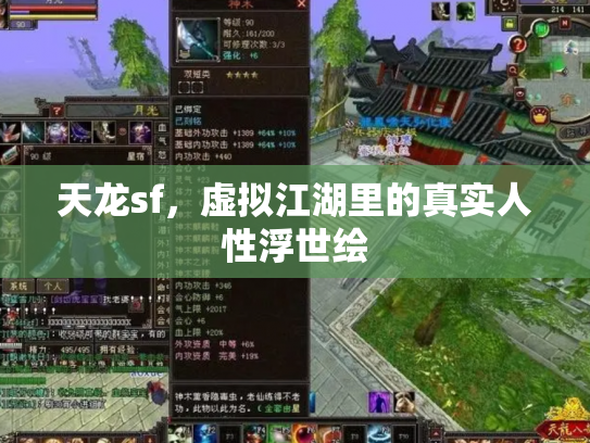 天龙sf，虚拟江湖里的真实人性浮世绘