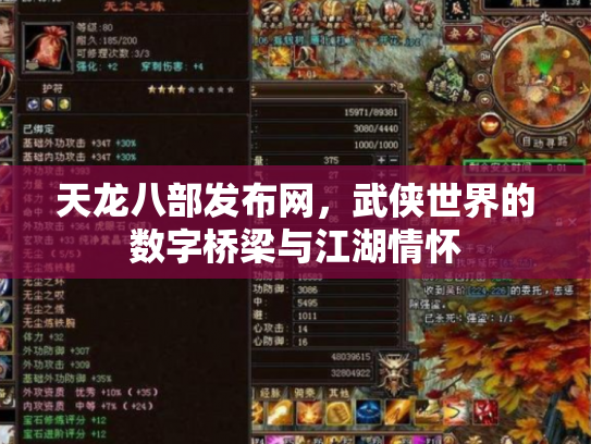 天龙八部发布网，武侠世界的数字桥梁与江湖情怀