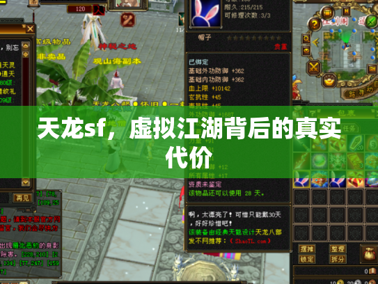 天龙sf，虚拟江湖背后的真实代价