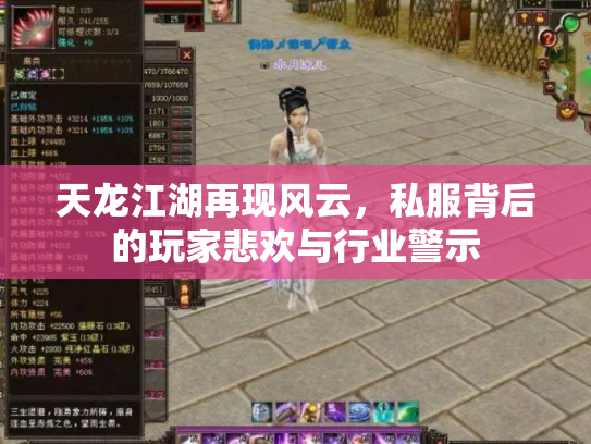 天龙江湖再现风云，私服背后的玩家悲欢与行业警示