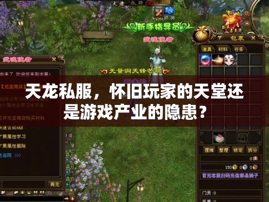 天龙私服，怀旧玩家的天堂还是游戏产业的隐患？