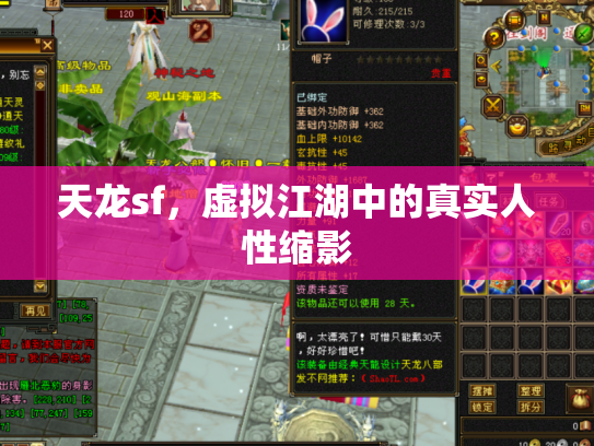 天龙sf，虚拟江湖中的真实人性缩影