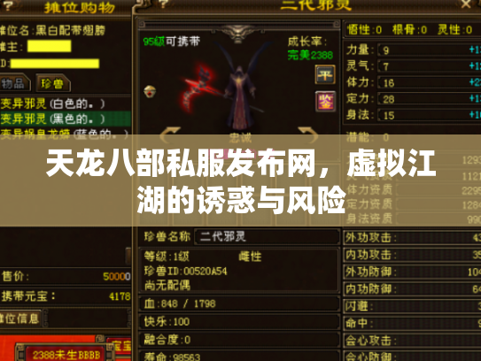 天龙八部私服发布网，虚拟江湖的诱惑与风险
