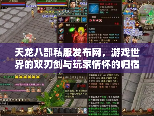 天龙八部私服发布网，游戏世界的双刃剑与玩家情怀的归宿