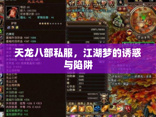 天龙八部私服，江湖梦的诱惑与陷阱