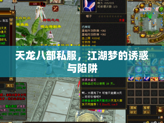 天龙八部私服，江湖梦的诱惑与陷阱