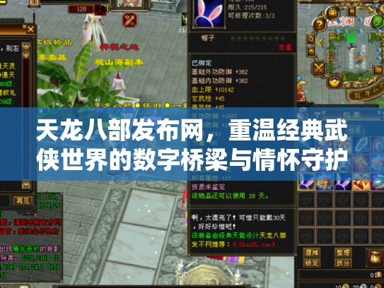 天龙八部发布网，重温经典武侠世界的数字桥梁与情怀守护者