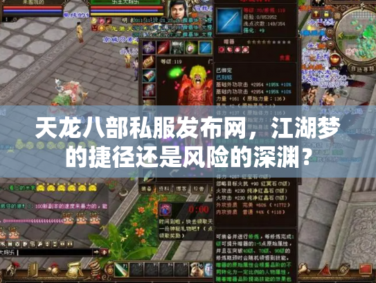 天龙八部私服发布网，江湖梦的捷径还是风险的深渊？