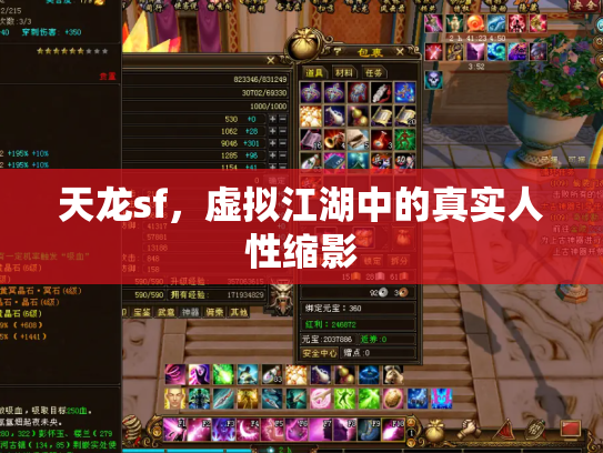 天龙sf，虚拟江湖中的真实人性缩影