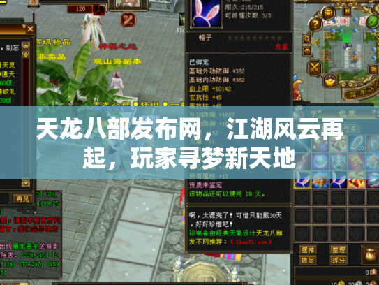 天龙八部发布网，江湖风云再起，玩家寻梦新天地