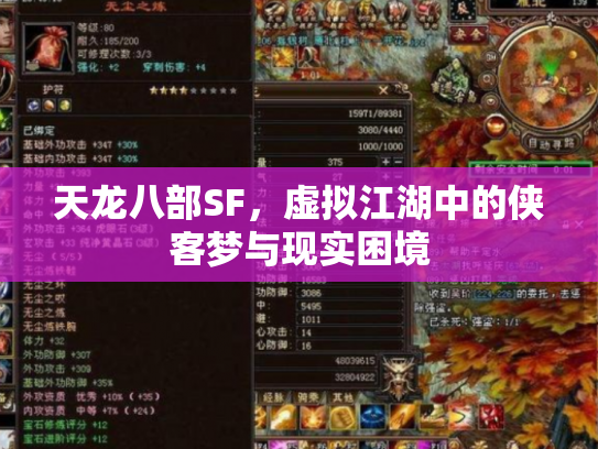 天龙八部SF，虚拟江湖中的侠客梦与现实困境