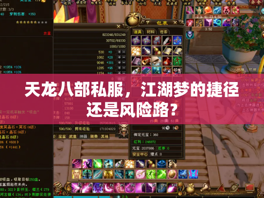 天龙八部私服，江湖梦的捷径还是风险路？