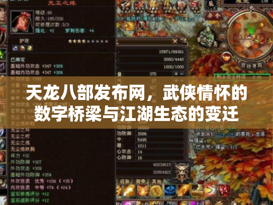 天龙八部发布网，武侠情怀的数字桥梁与江湖生态的变迁