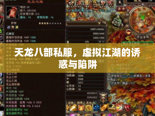 天龙八部私服，虚拟江湖的诱惑与陷阱