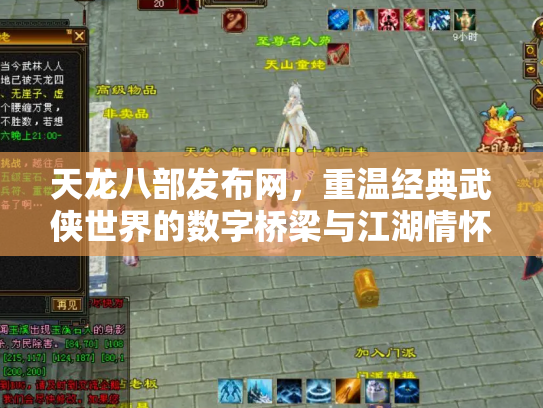 天龙八部发布网，重温经典武侠世界的数字桥梁与江湖情怀