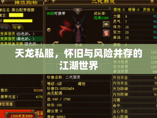 天龙私服，怀旧与风险并存的江湖世界