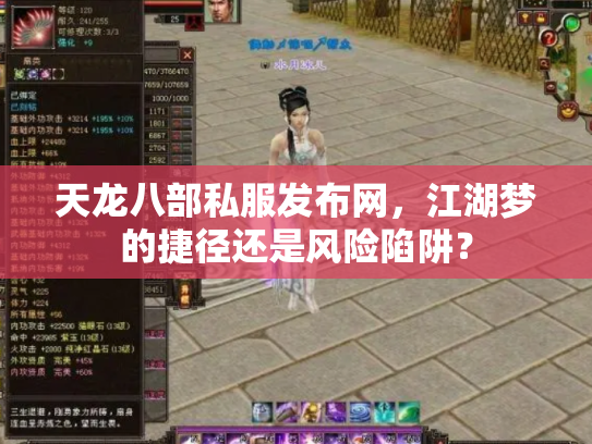 天龙八部私服发布网，江湖梦的捷径还是风险陷阱？