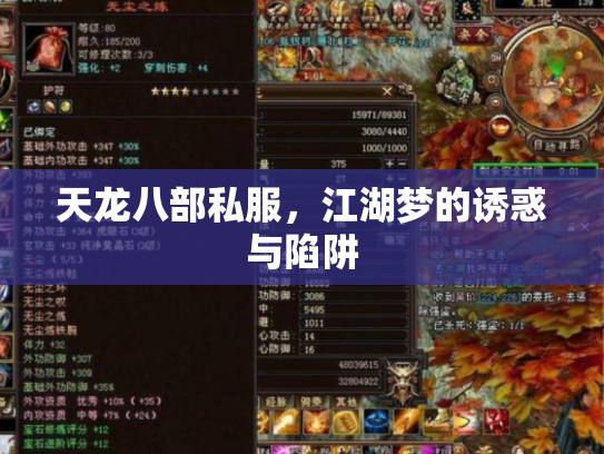 天龙八部私服，江湖梦的诱惑与陷阱