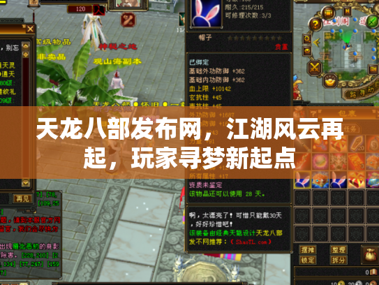 天龙八部发布网，江湖风云再起，玩家寻梦新起点