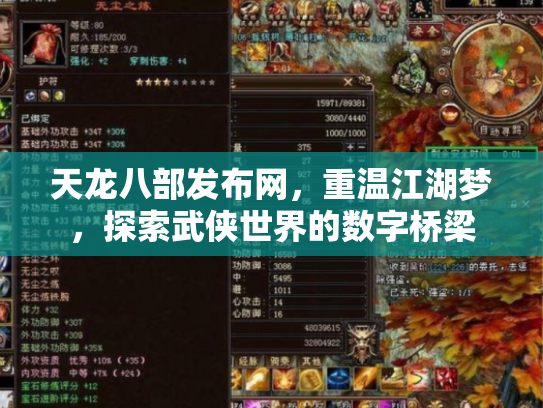 天龙八部发布网，重温江湖梦，探索武侠世界的数字桥梁