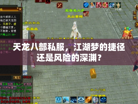 天龙八部私服，江湖梦的捷径还是风险的深渊？