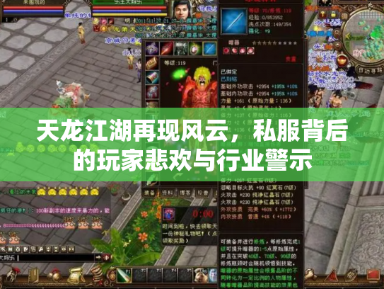 天龙江湖再现风云，私服背后的玩家悲欢与行业警示