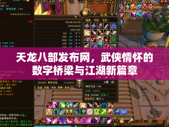 天龙八部发布网，武侠情怀的数字桥梁与江湖新篇章