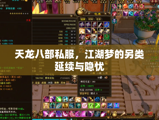 天龙八部私服，江湖梦的另类延续与隐忧