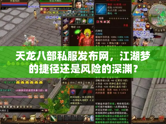 天龙八部私服发布网，江湖梦的捷径还是风险的深渊？