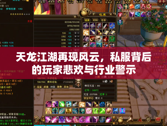 天龙江湖再现风云，私服背后的玩家悲欢与行业警示