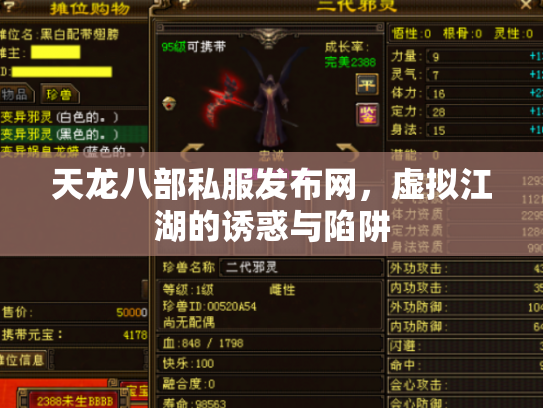 天龙八部私服发布网，虚拟江湖的诱惑与陷阱