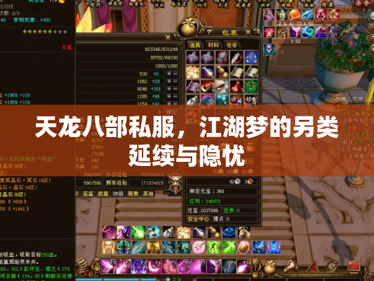 天龙八部私服，江湖梦的另类延续与隐忧