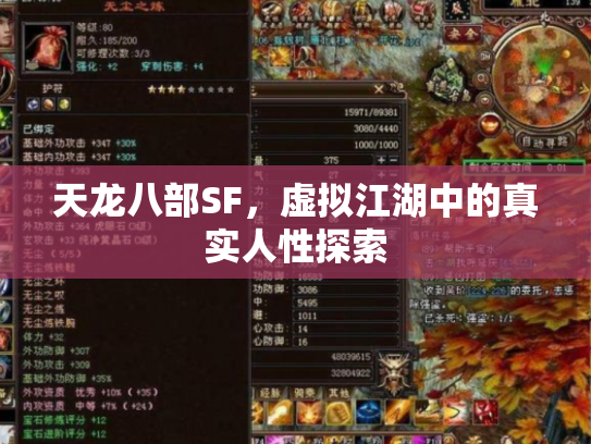 天龙八部SF，虚拟江湖中的真实人性探索