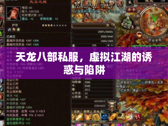 天龙八部私服，虚拟江湖的诱惑与陷阱