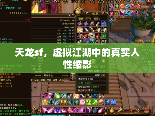 天龙sf，虚拟江湖中的真实人性缩影