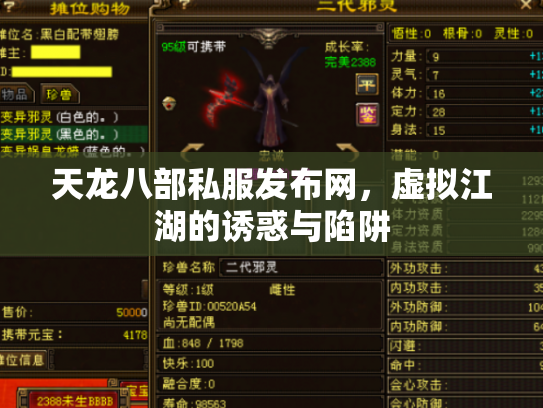 天龙八部私服发布网，虚拟江湖的诱惑与陷阱