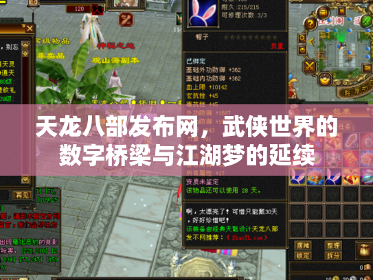 天龙八部发布网，武侠世界的数字桥梁与江湖梦的延续