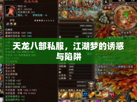 天龙八部私服，江湖梦的诱惑与陷阱