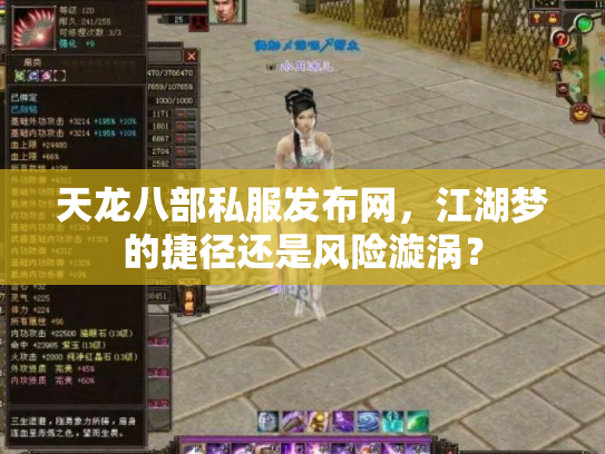 天龙八部私服发布网，江湖梦的捷径还是风险漩涡？