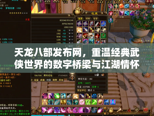 天龙八部发布网，重温经典武侠世界的数字桥梁与江湖情怀