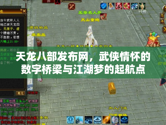 天龙八部发布网，武侠情怀的数字桥梁与江湖梦的起航点