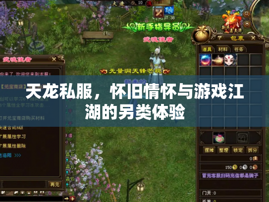 天龙私服，怀旧情怀与游戏江湖的另类体验