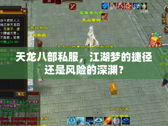 天龙八部私服，江湖梦的捷径还是风险的深渊？