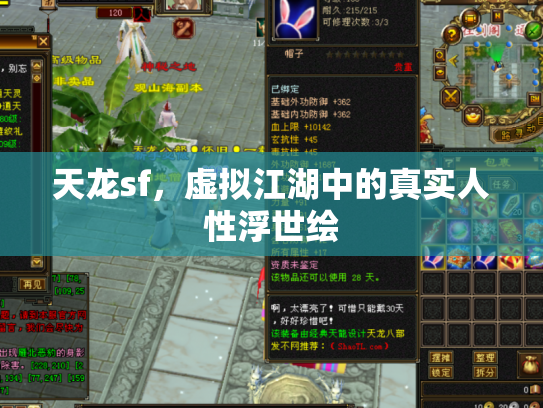 天龙sf，虚拟江湖中的真实人性浮世绘