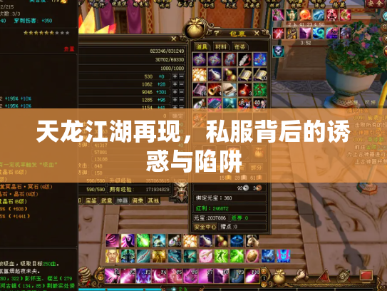 天龙江湖再现，私服背后的诱惑与陷阱