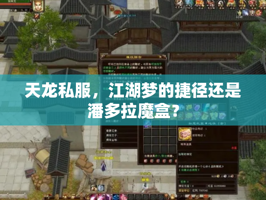 天龙私服，江湖梦的捷径还是潘多拉魔盒？