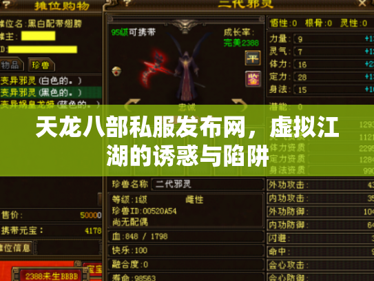 天龙八部私服发布网，虚拟江湖的诱惑与陷阱