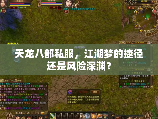 天龙八部私服，江湖梦的捷径还是风险深渊？