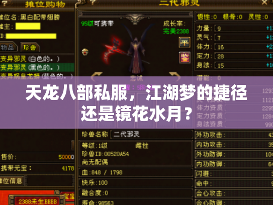 天龙八部私服，江湖梦的捷径还是镜花水月？