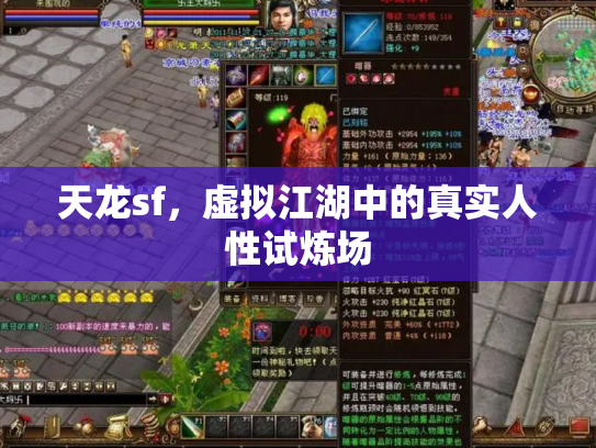 天龙sf，虚拟江湖中的真实人性试炼场